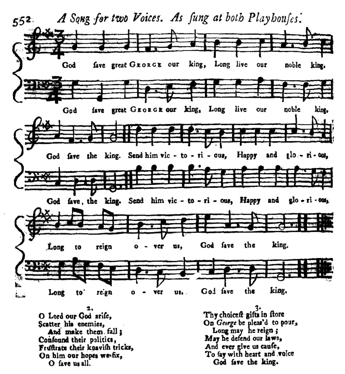 The King — God Save the King (sheet, 1745)